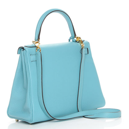 Hermes Taurillon Clemence Kelly Retourne 28 Bleu Saint Cyr 4 of 30
