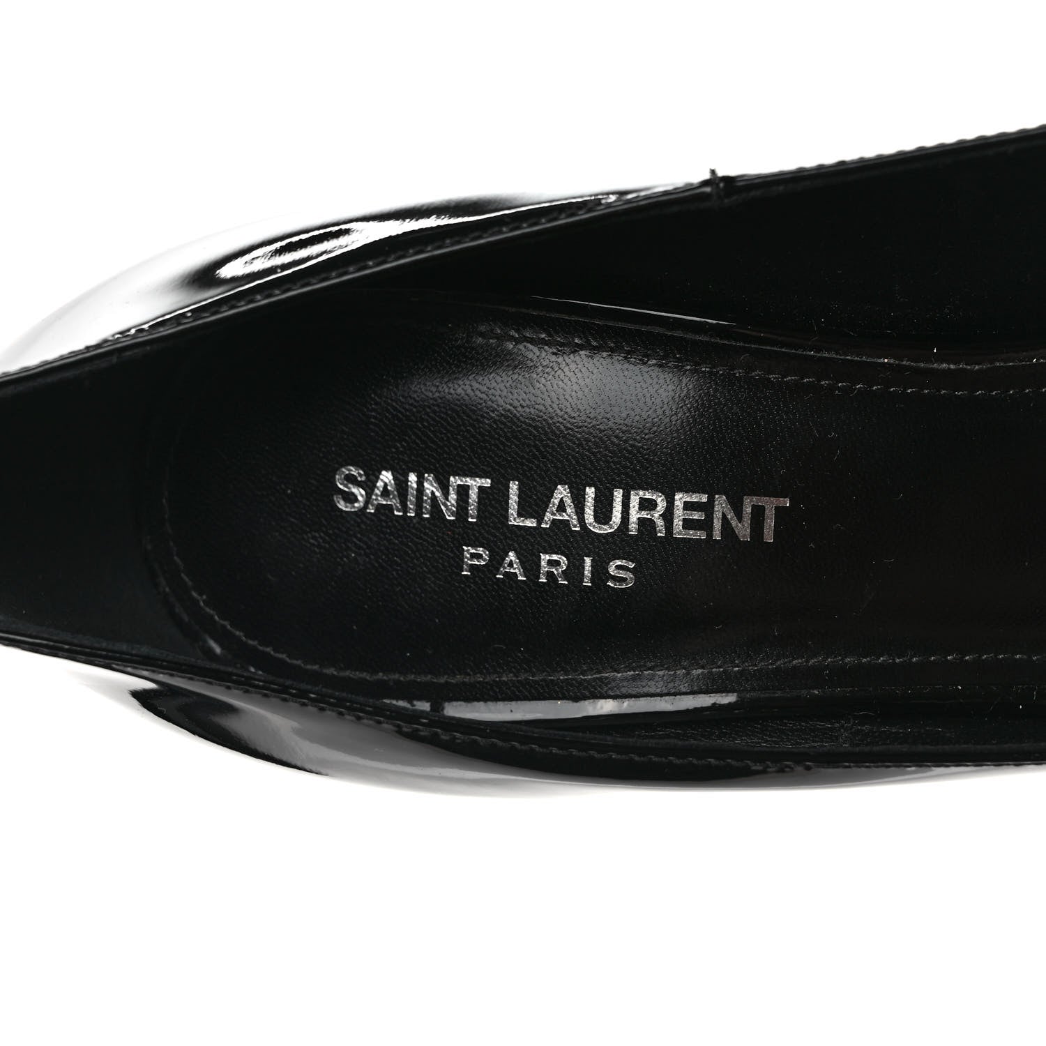Saint Laurent Patent Opyum 110 Pumps 39 Black Silver 7 of 10