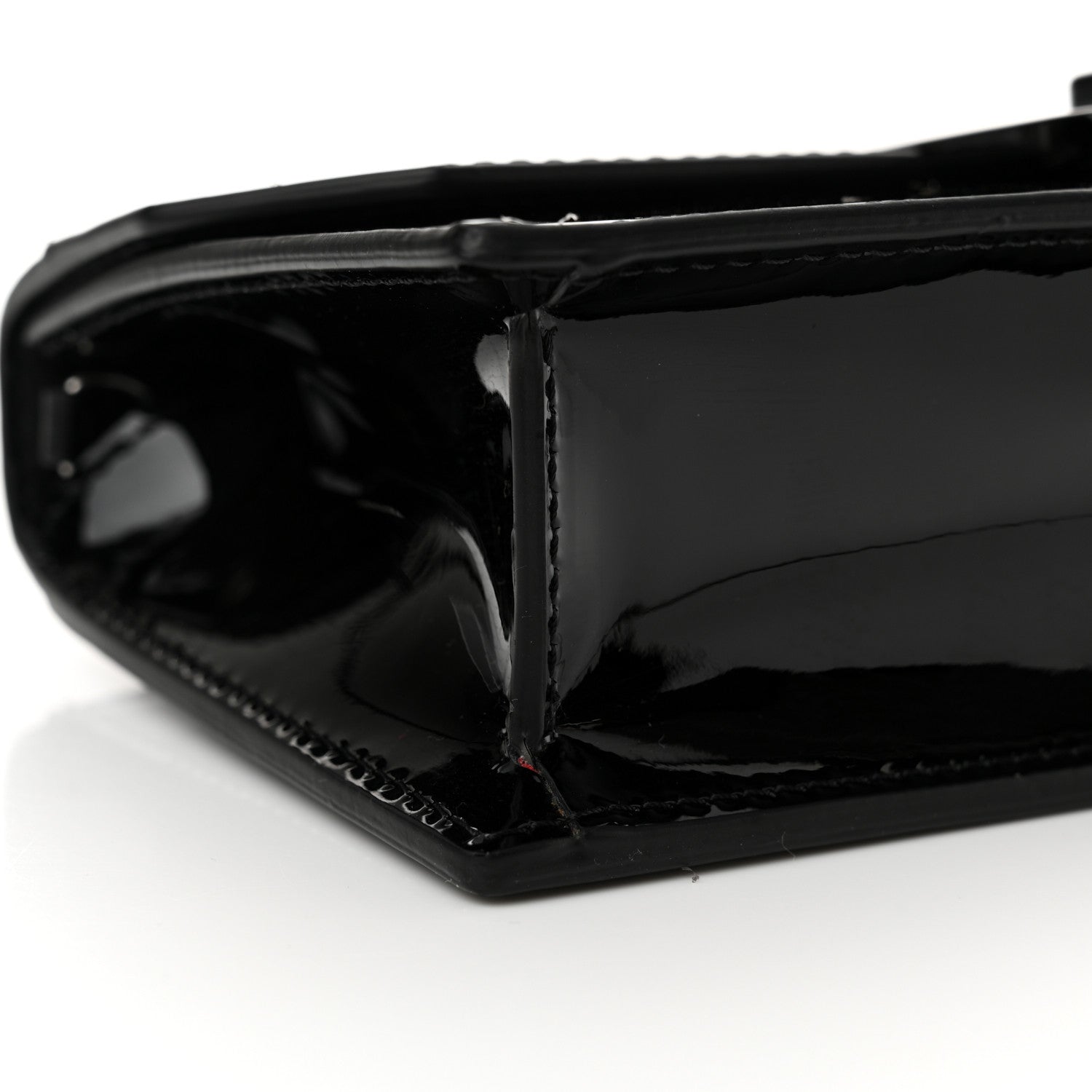 Christian Louboutin Patent Calfskin Mini Elisa Baguette Black 8 of 13