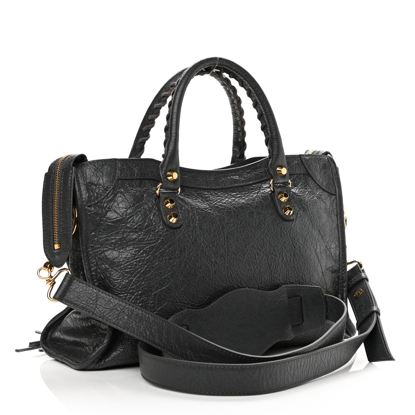 Agneau Classic Gold Hardware S City Gris Fossile