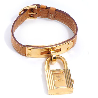 Hermes Stainless Steel Clemence 20mm Kelly Cadena Quartz Watch Gold 3 of 7