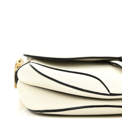 Christian Dior Grained Calfskin Saddle Bag White 9 of 10