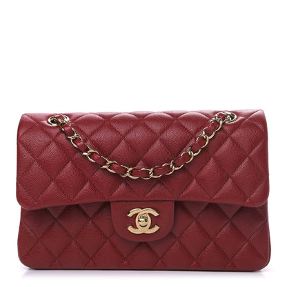Chanel Caviar Quilted Small Double Flap Burgundy 1 of 6