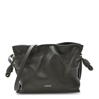 Loewe Calfskin Mini Flamenco Knot Clutch Dark Khaki 1 of 9