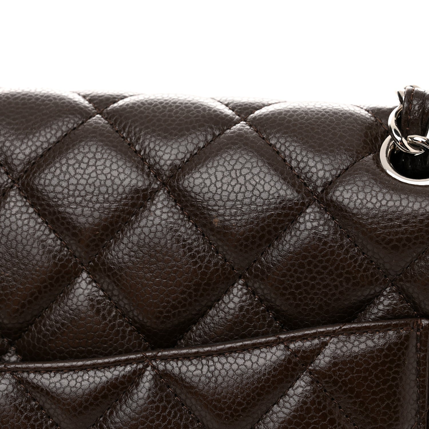 Chanel Caviar Quilted Maxi Single Flap Dark Brown 13 of 15
