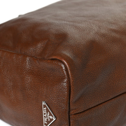 Prada Vitello Daino Top Handle Tote Brown 7 of 11