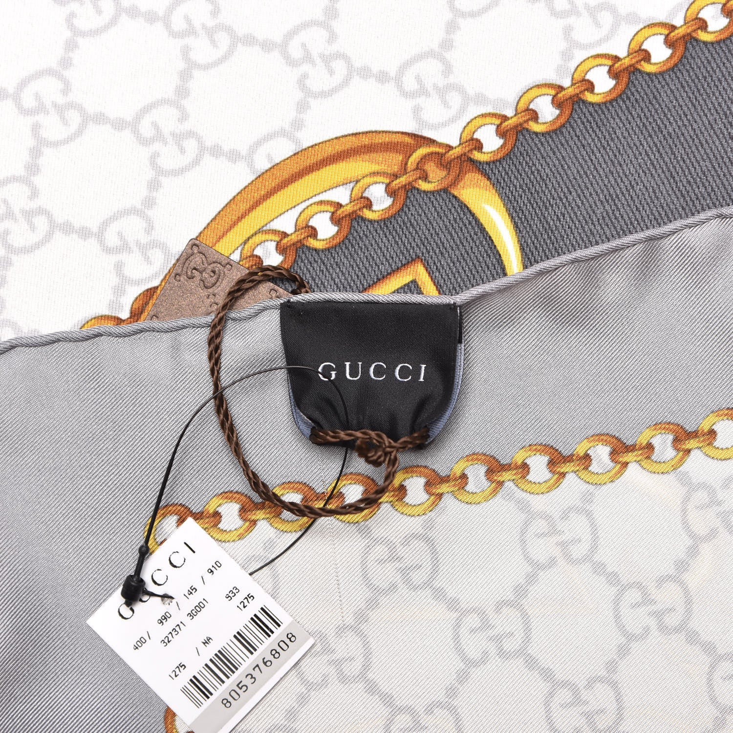 Gucci Silk Hysteria Scarf Grey 3 of 4