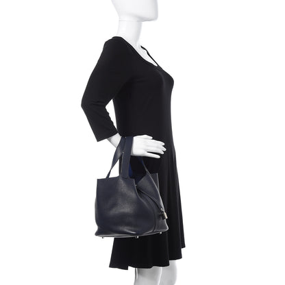 Hermes Taurillon Clemence Swift Eclat Picotin Lock 22 MM Bleu Nuit Bleu Electrique 2 of 12