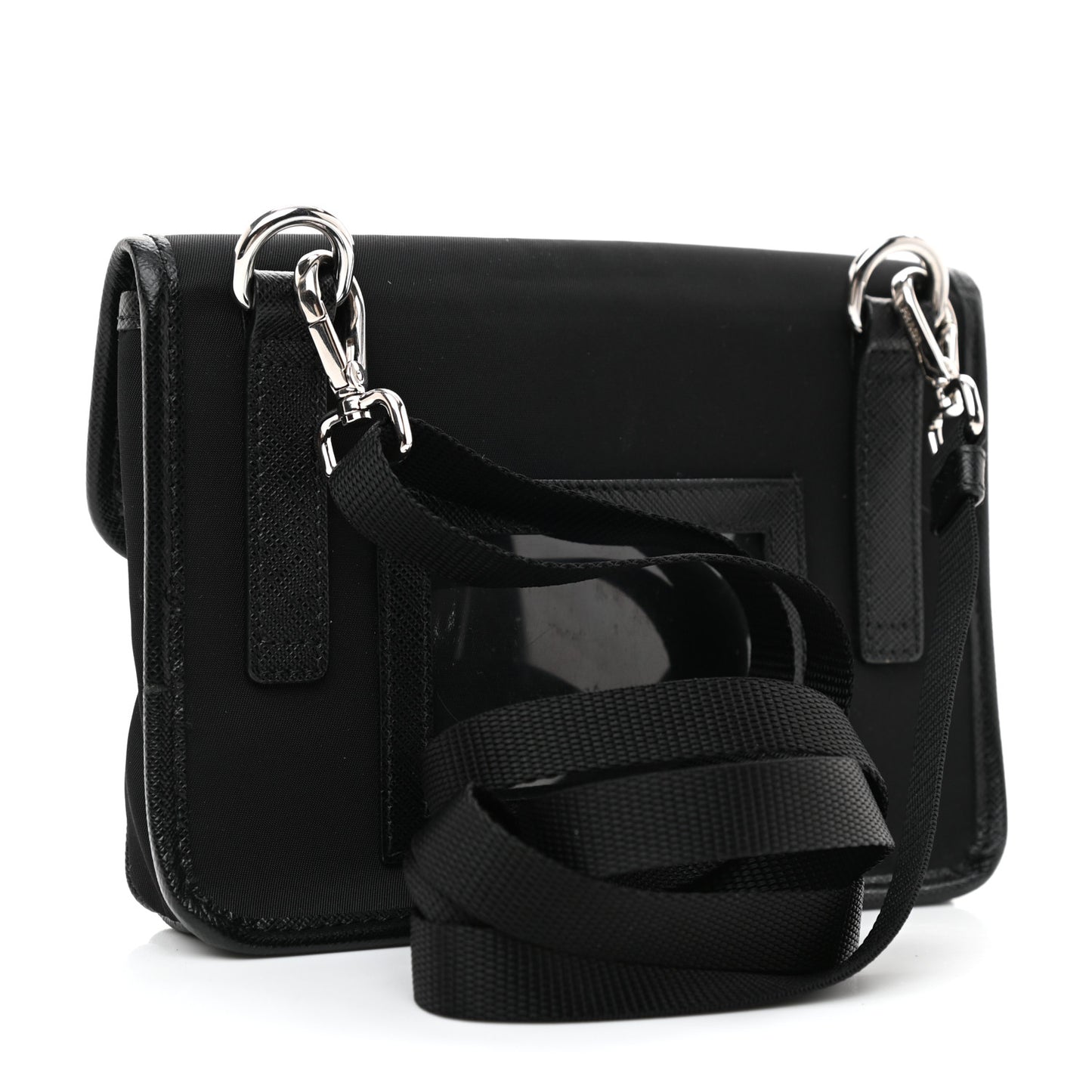 Re-Nylon Saffiano Smartphone Case Crossbody Black