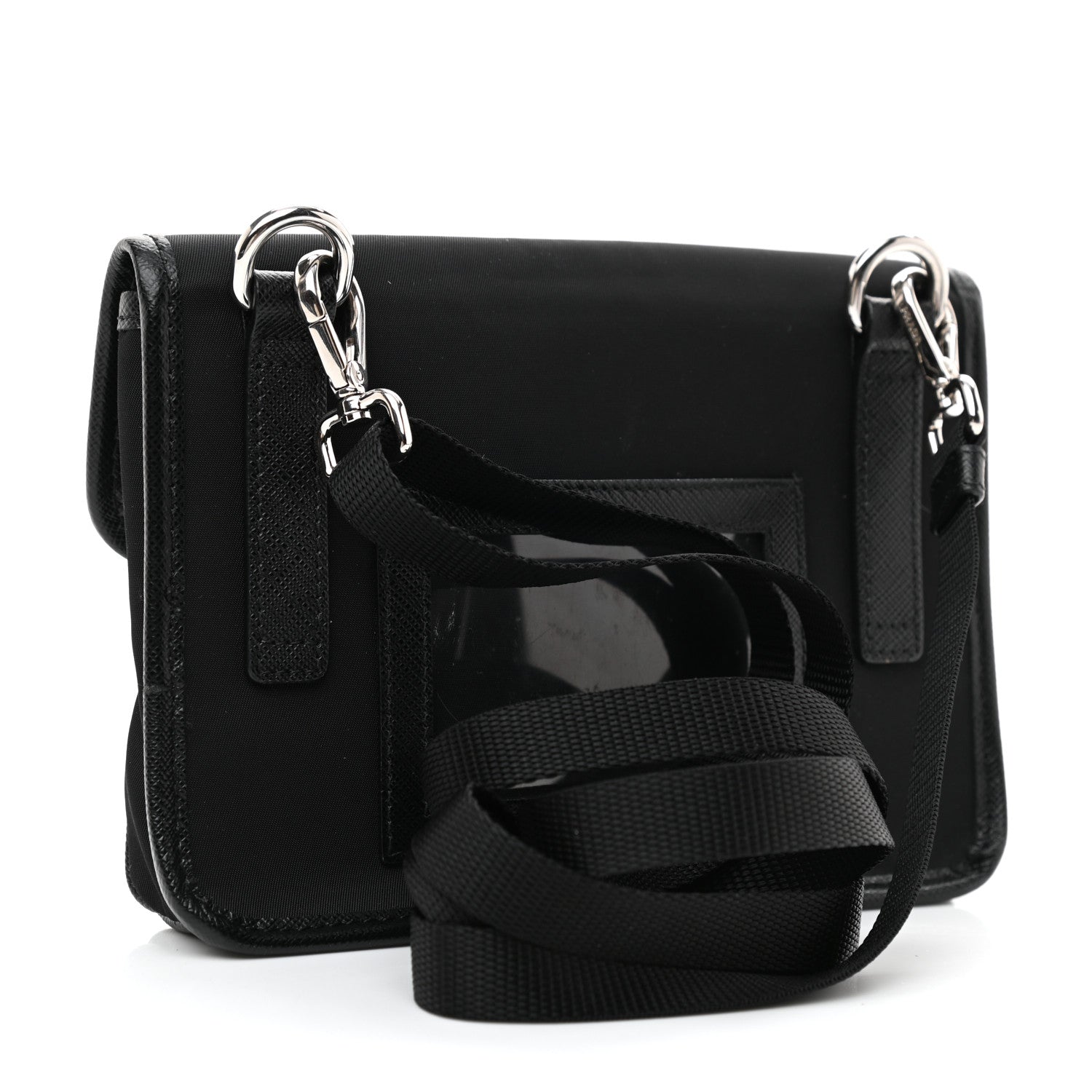 Prada Re-Nylon Saffiano Smartphone Case Crossbody Black 3 of 9