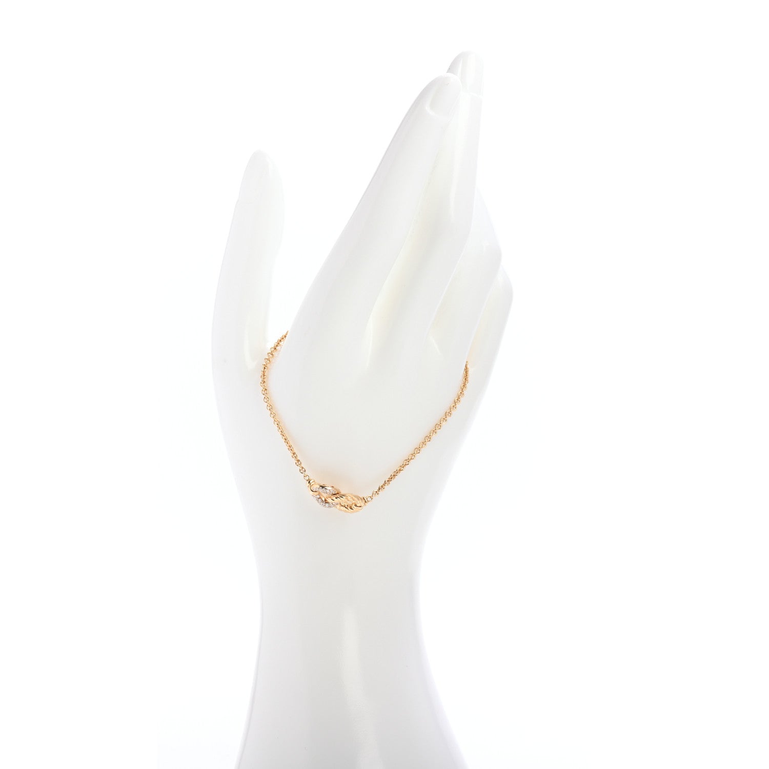 David Yurman 18K Yellow Gold Diamond Belmont Single Station Bracelet 2 of 5