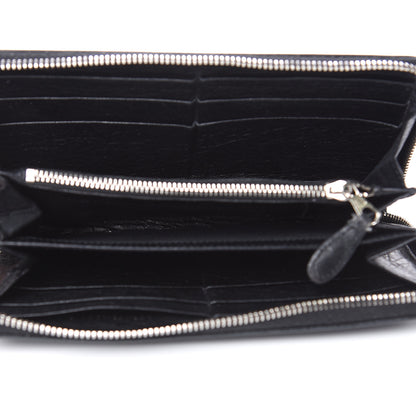 Balenciaga Agneau Giant 12 Silver Hardware Continental Zip Around Wallet Black 5 of 13