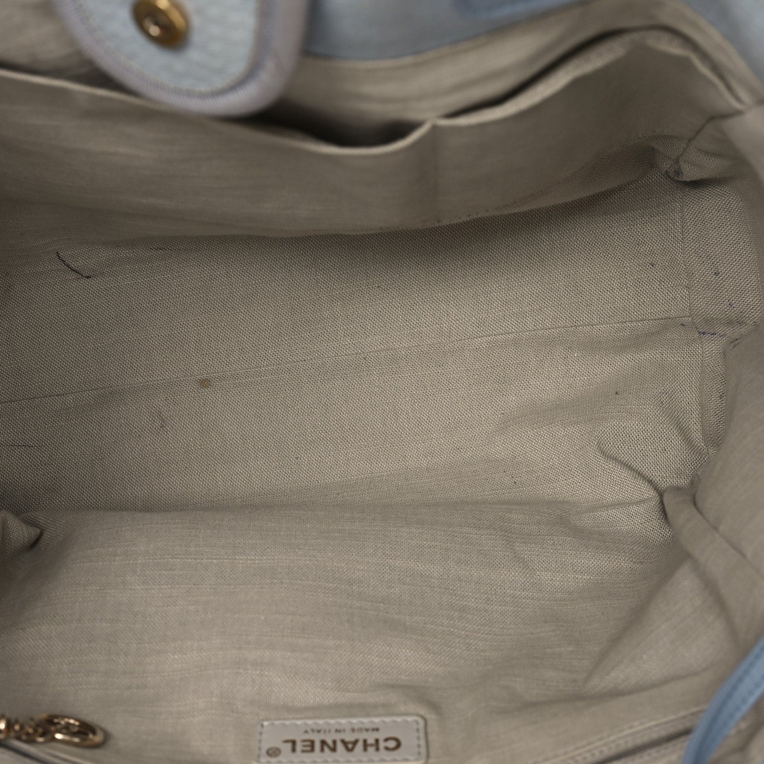 Chanel Mixed Fibers Small Deauville Tote Light Blue 7 of 13