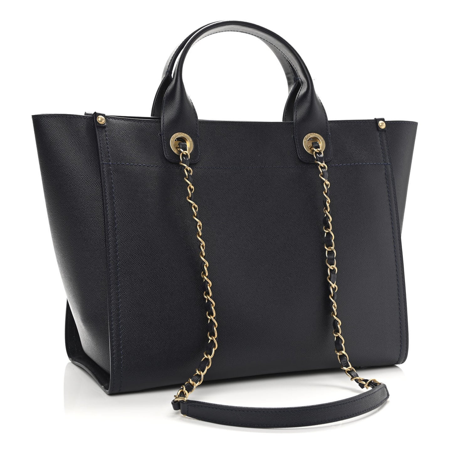 Caviar Small Studded Deauville Tote Navy