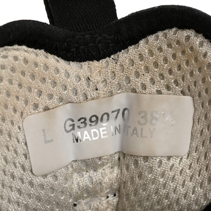 Chanel Fabric Suede CC Sneakers 38.5 White Light Grey Pink 8 of 11