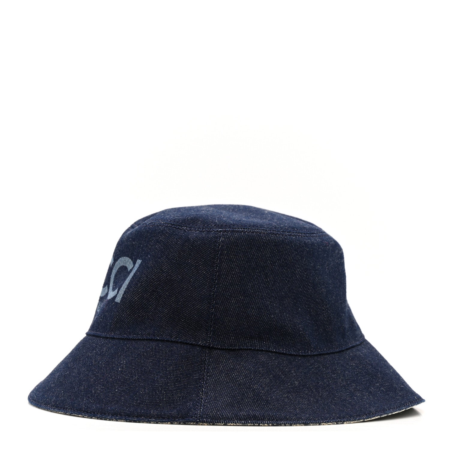 Gucci Lasered Denim GG Monogram Bucket Hat L Blue 4 of 10