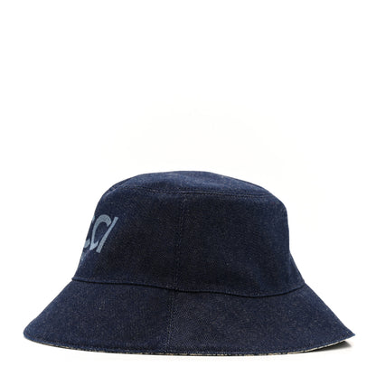 Gucci Lasered Denim GG Monogram Bucket Hat L Blue 4 of 10