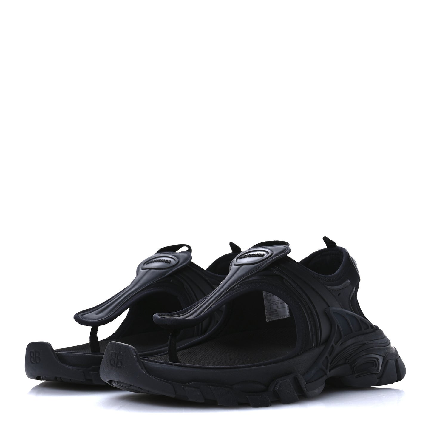 Neoprene Rubber Thong Sandals 37 Black