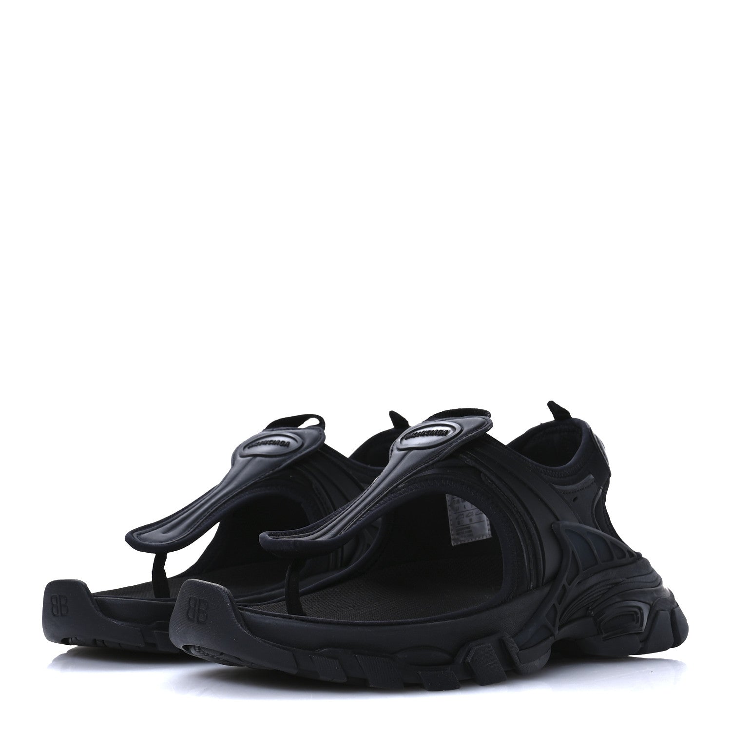 Balenciaga Neoprene Rubber Thong Sandals 37 Black 4 of 9