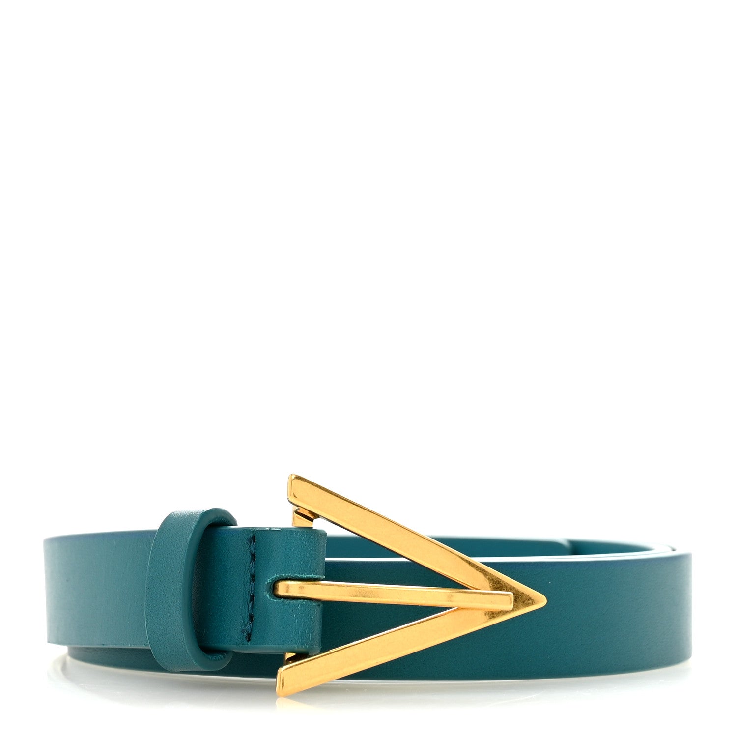 Bottega Veneta Calfskin Triangle Belt  80 32 Mallard 1 of 5