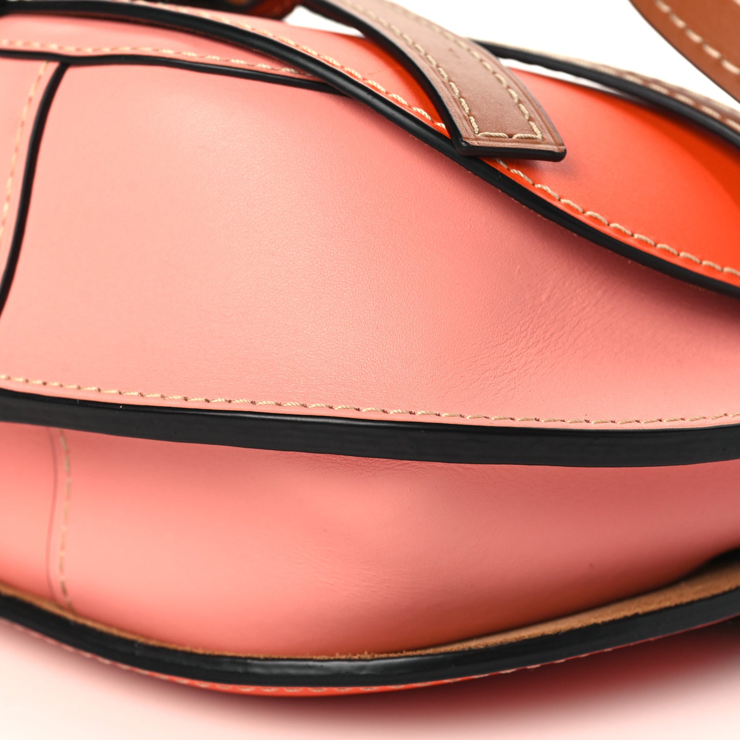 Calfskin Small Gate Crossbody Bag Orange Blossom