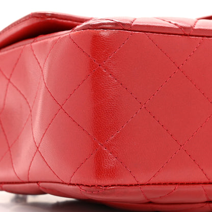 Chanel Lambskin Quilted Mini Rectangular Flap Red 9 of 14