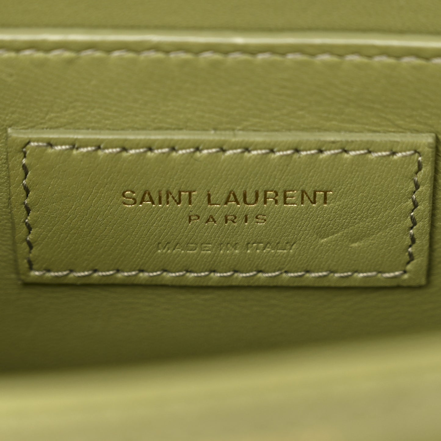 Ostrich Small Solferino Satchel Vert Olive