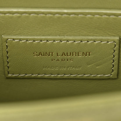 Saint Laurent Ostrich Small Solferino Satchel Vert Olive 6 of 11