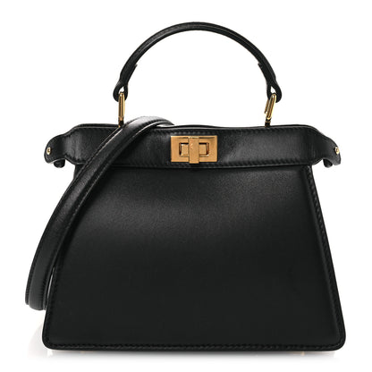 Fendi Shiny Nappa Petite Peekaboo I SEE U Satchel Black 1 of 13