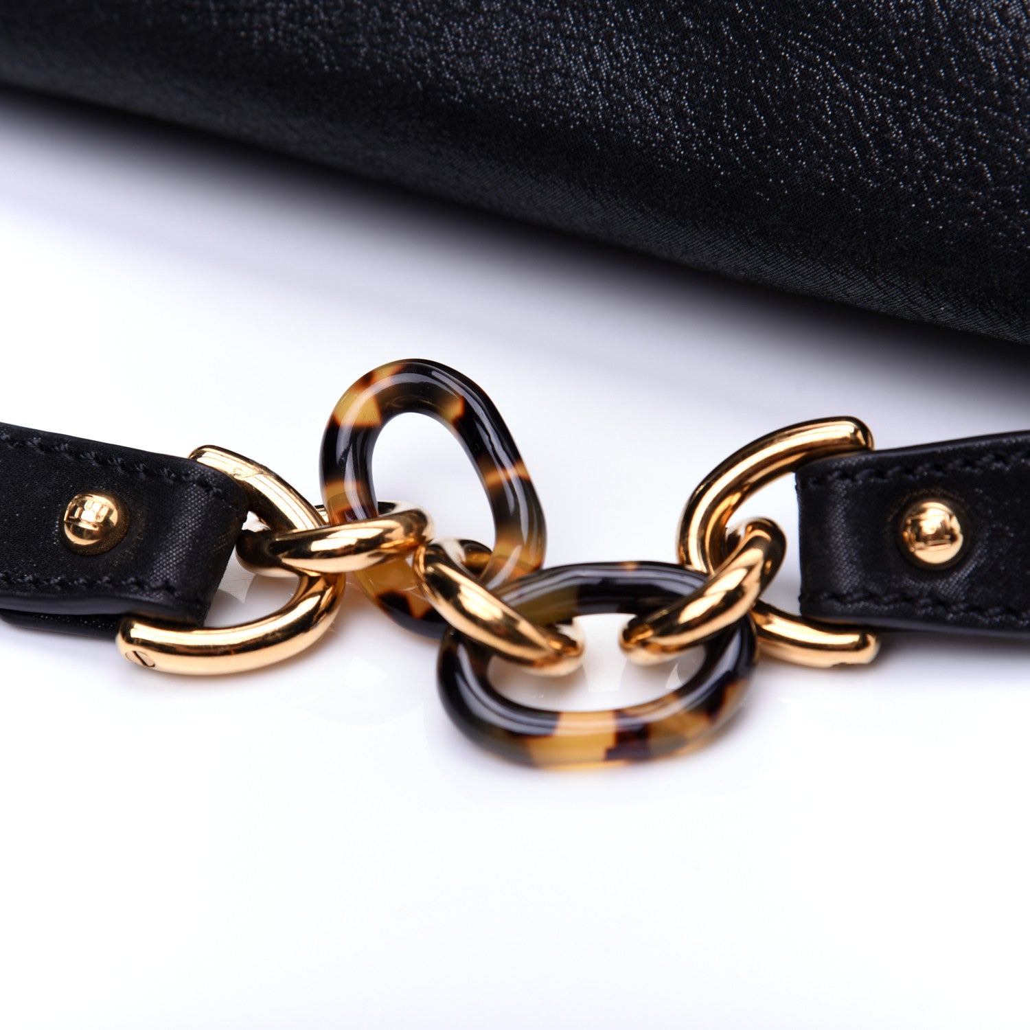 Fendi Vitello Savana Big Mama Baguette Black Tartaruga Natural 13 of 13