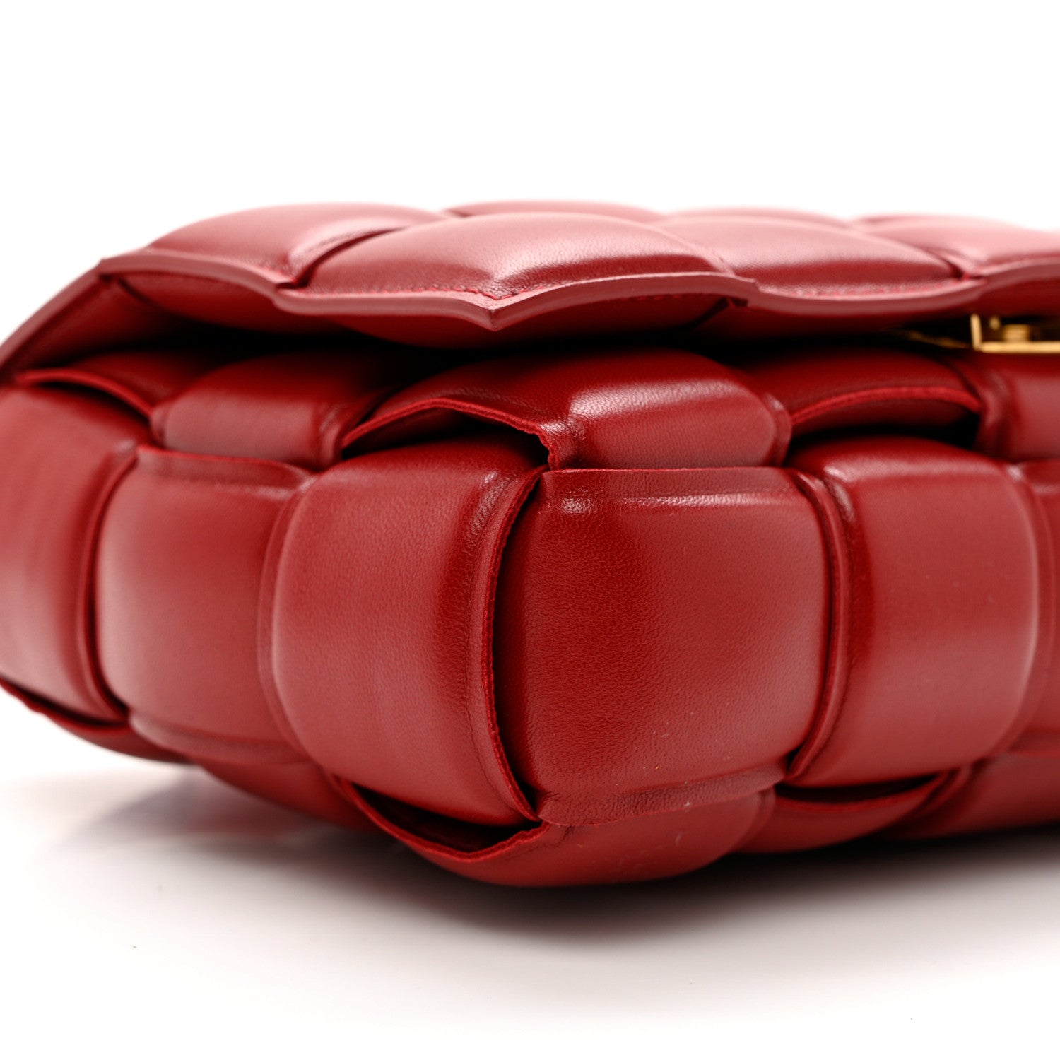 Bottega Veneta Nappa Maxi Intreccio Padded Cassette Crossbody Bag Dark Red 7 of 8