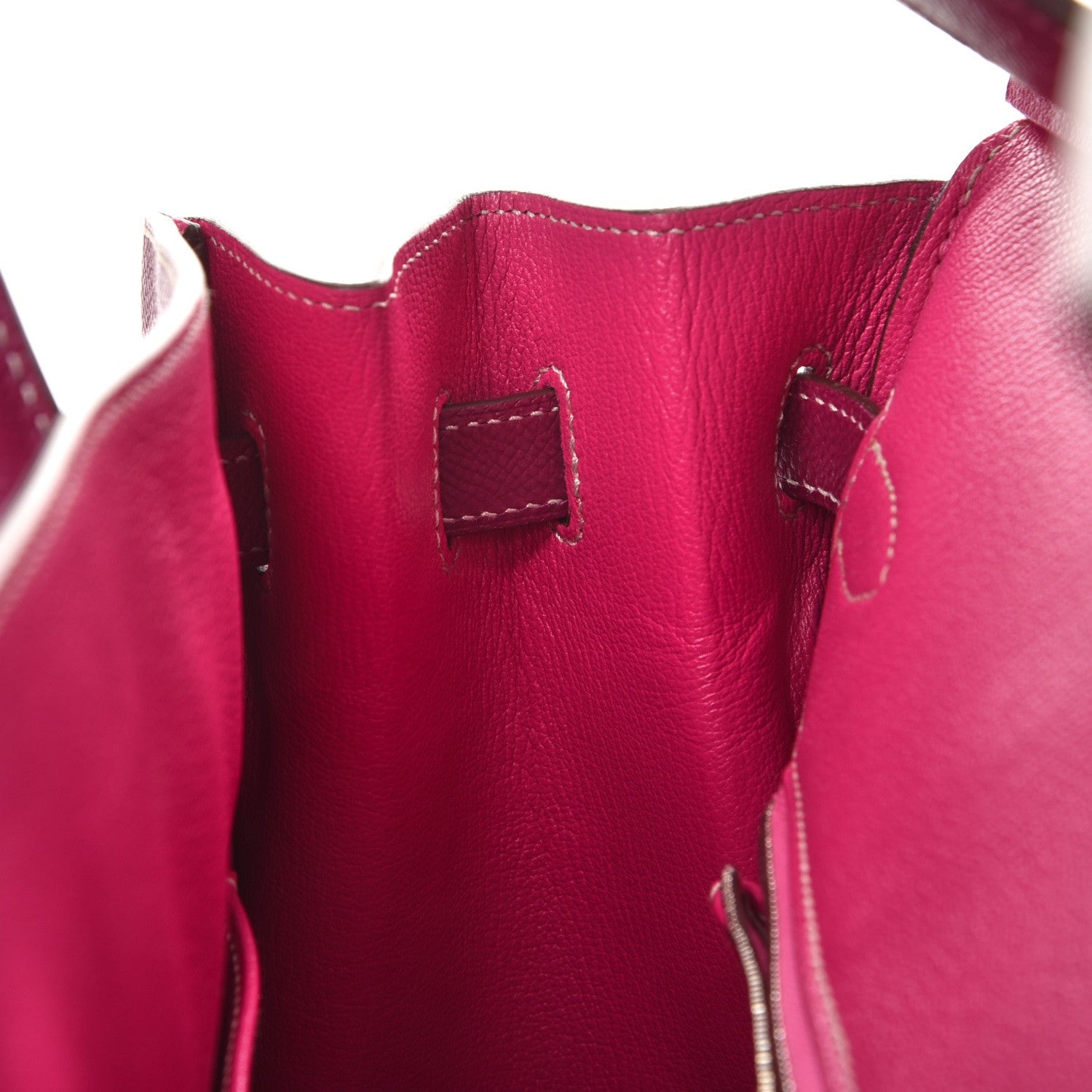 Hermes Epsom Candy Birkin 35 Tosca Rose Tyrien 13 of 42