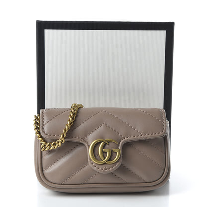Gucci Calfskin Matelasse Heart GG Marmont 2.0 Coin Purse On A Chain Porcelain Rose 10 of 10