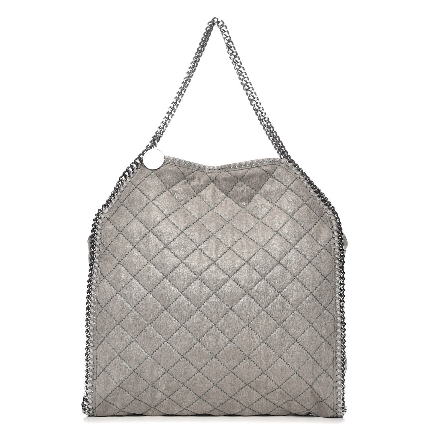 Shaggy Deer Quilted Big Falabella Tote Grey
