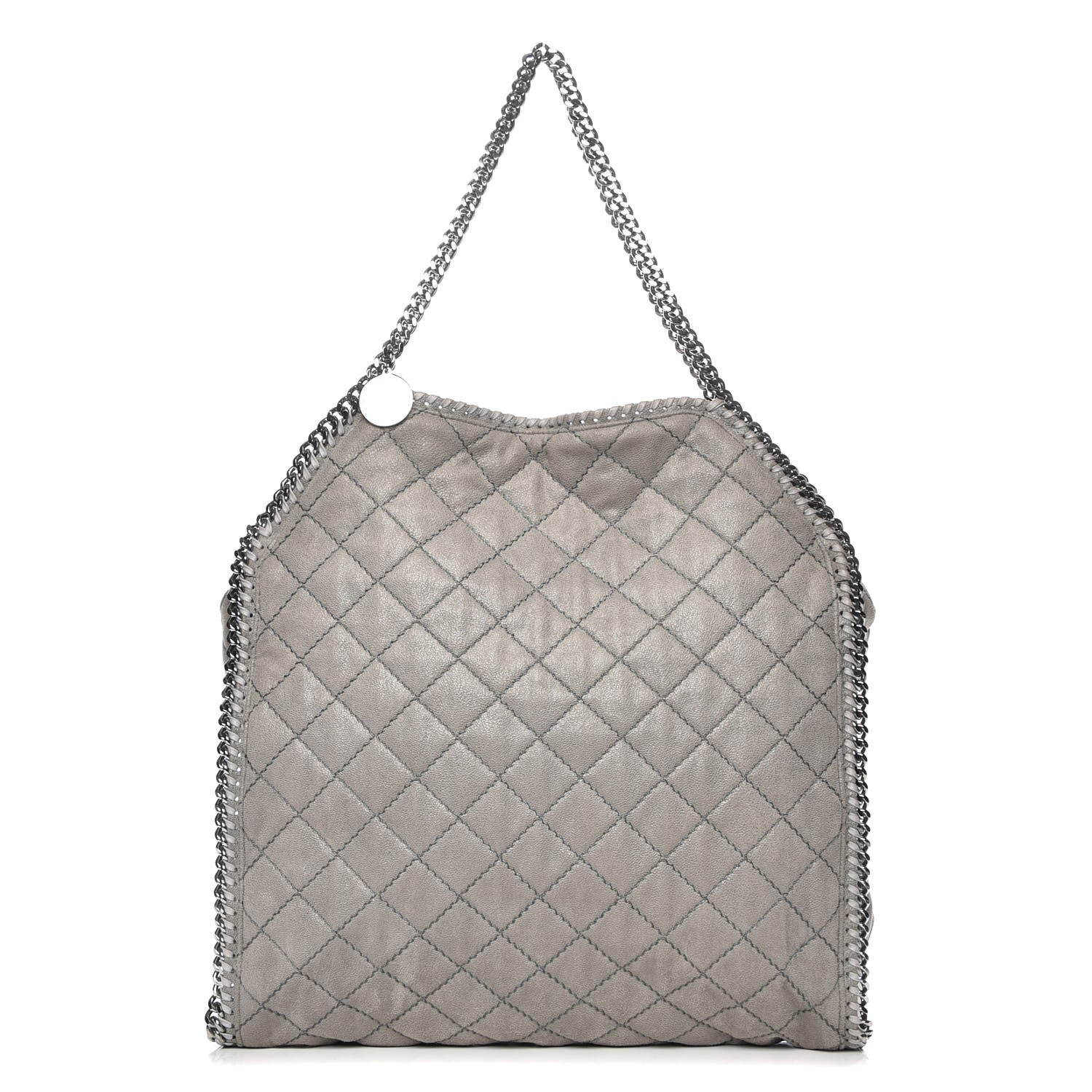 Stella McCartney Shaggy Deer Quilted Big Falabella Tote Grey 1 of 10
