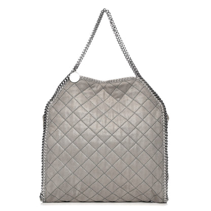 Stella McCartney Shaggy Deer Quilted Big Falabella Tote Grey 1 of 10