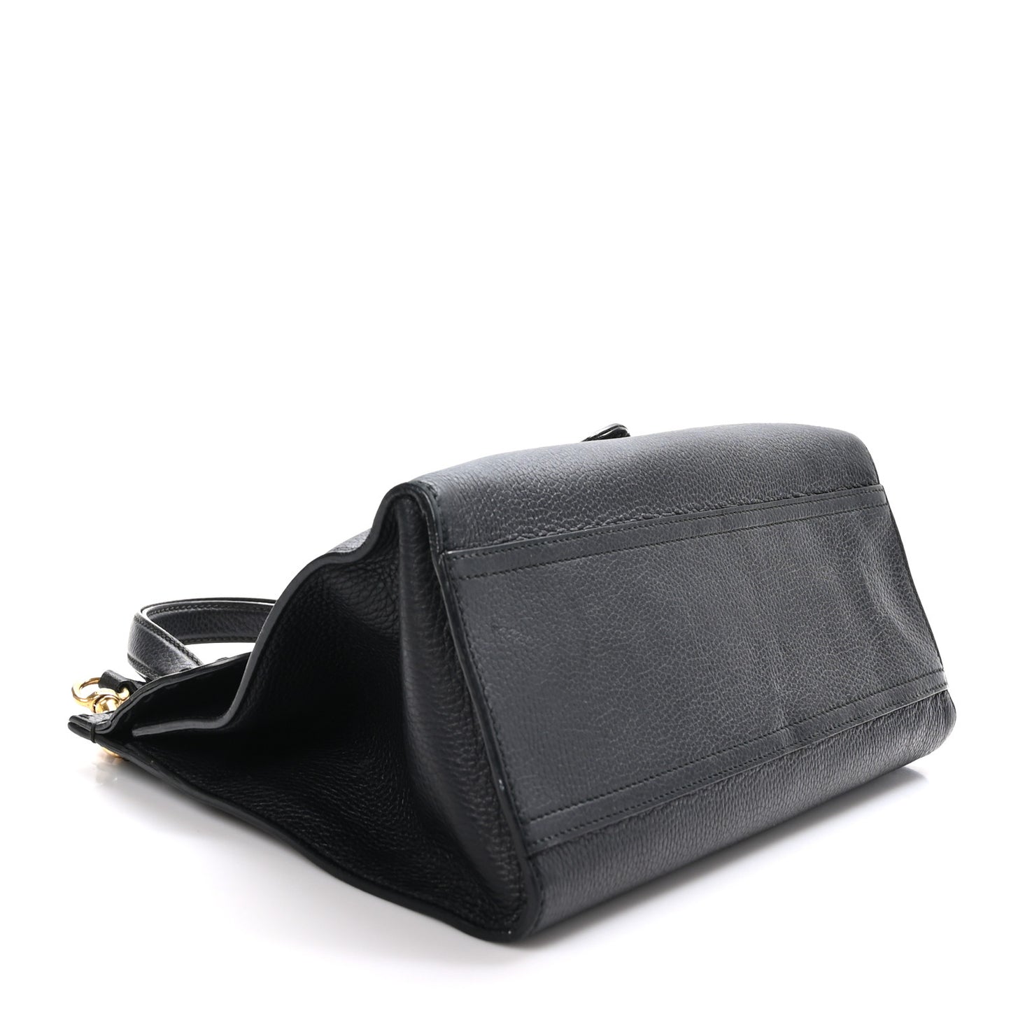 Calfskin Small GG Marmont Top Handle Bag Black