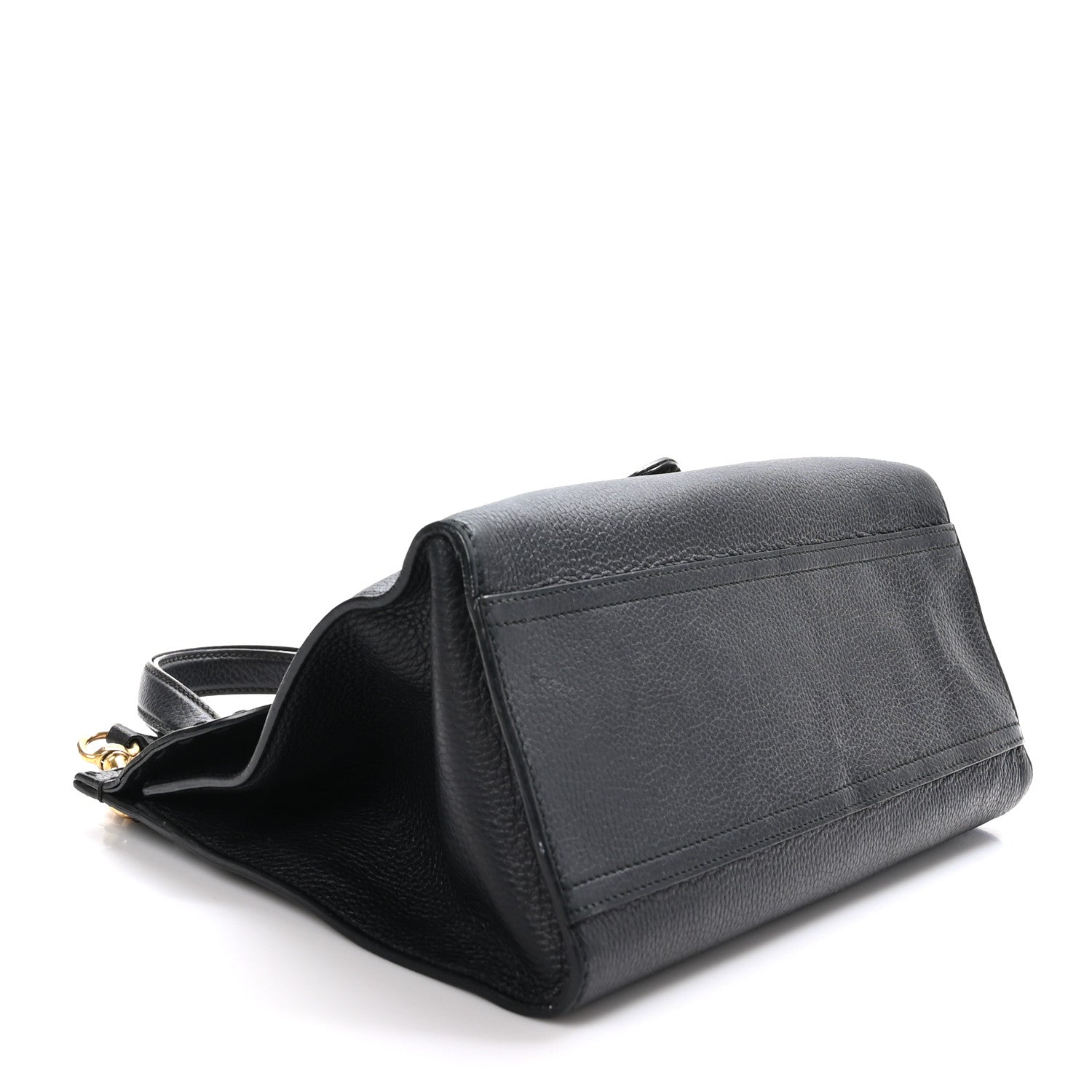 Gucci Calfskin Small GG Marmont Top Handle Bag Black 4 of 12