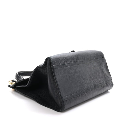 Gucci Calfskin Small GG Marmont Top Handle Bag Black 4 of 12