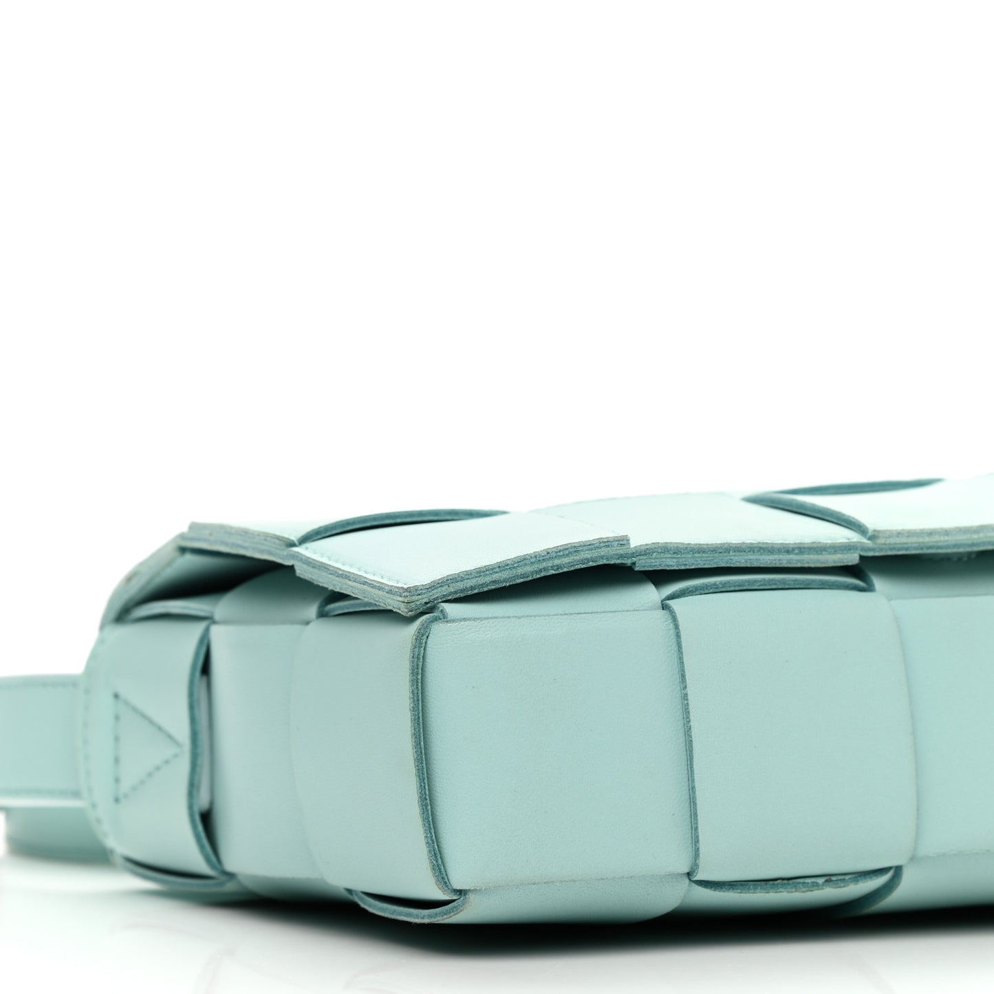 Lambskin Maxi Intrecciato Cassette Crossbody Bag Ice
