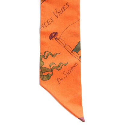 Hermes Silk Pavois Twilly Orange 4 of 5