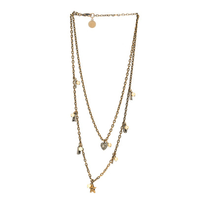 Christian Dior Metal Star J'adior Multi Strand Necklace Aged Gold 3 of 5