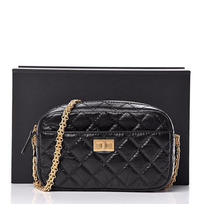 Chanel Aged Calfskin Quilted Mini Reissue Camera Case Black 10 of 10
