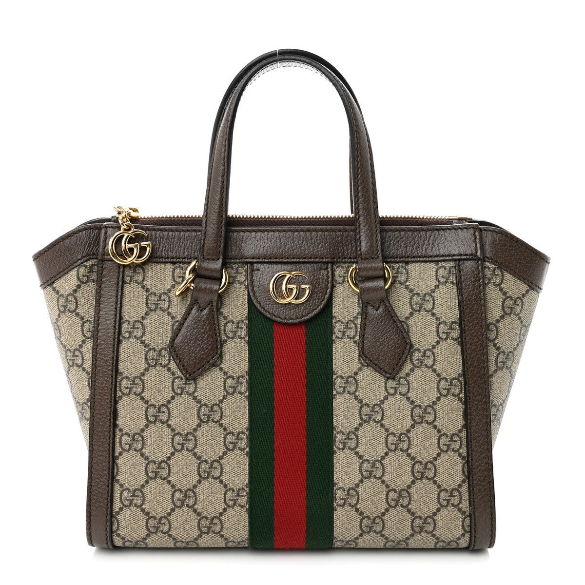 GG Supreme Monogram Small Ophidia Tote Bag Brown