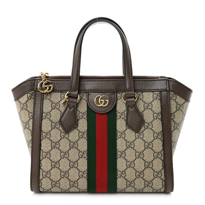 Gucci GG Supreme Monogram Small Ophidia Tote Bag Brown 1 of 12