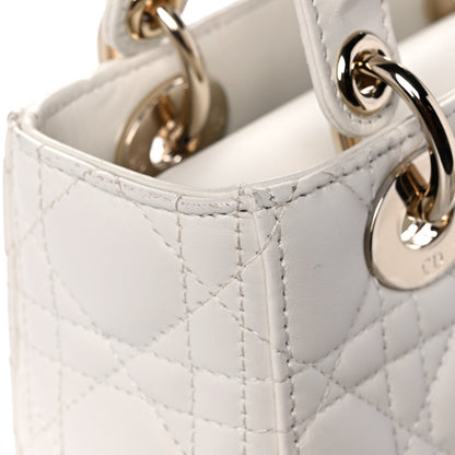 Christian Dior Lambskin Cannage Small My ABCDior Lady Dior White 11 of 16