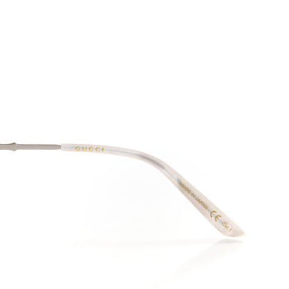 Gucci Crystal Oval Sunglasses GG0620S Silver 7 of 8