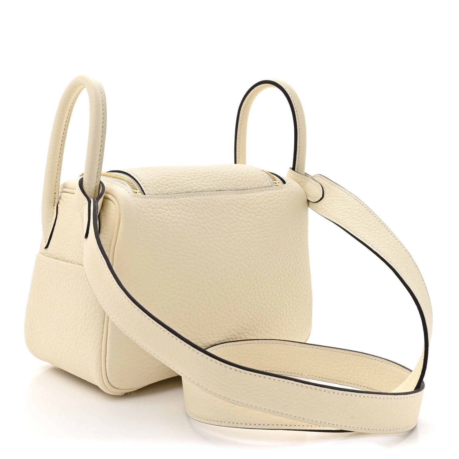 Hermes Taurillon Clemence Mini Lindy 20 So Cream 3 of 11