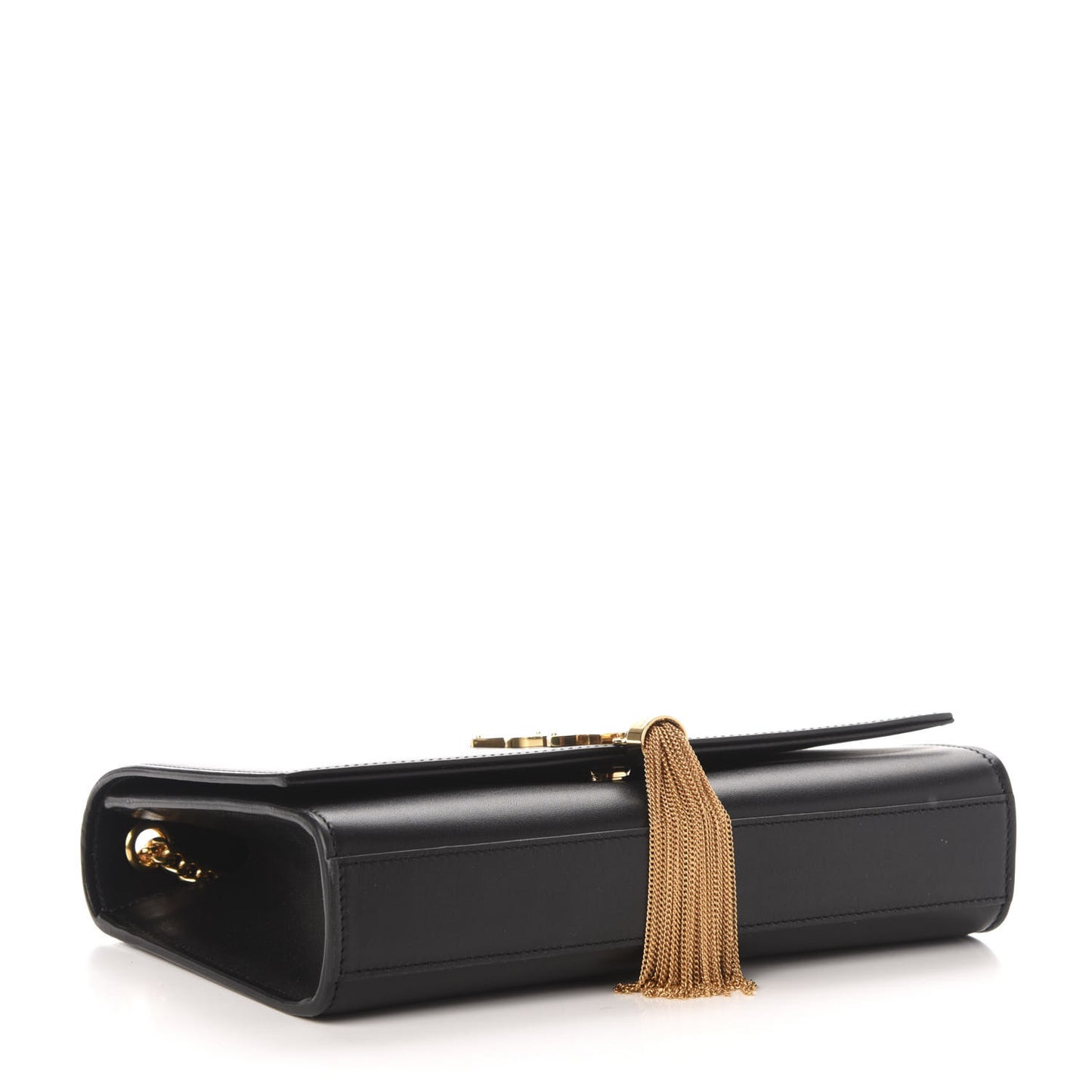 Smooth Calfskin Medium Classic Monogram Kate Tassel Satchel Black