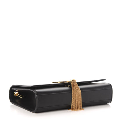 Saint Laurent Smooth Calfskin Medium Classic Monogram Kate Tassel Satchel Black 4 of 10